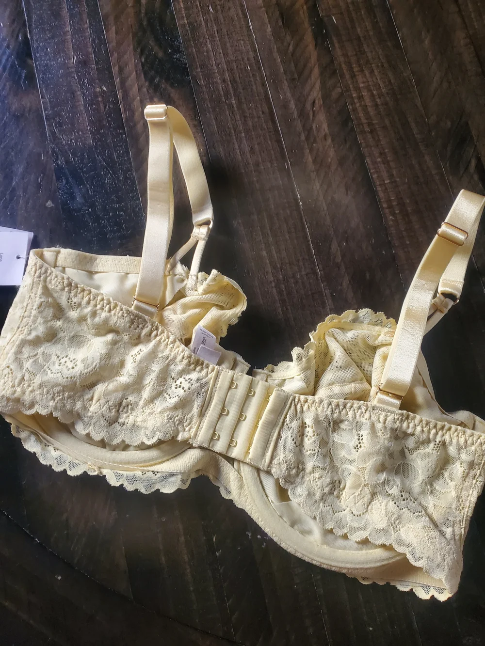 Auden Yellow Floral Lace Underwire Bra